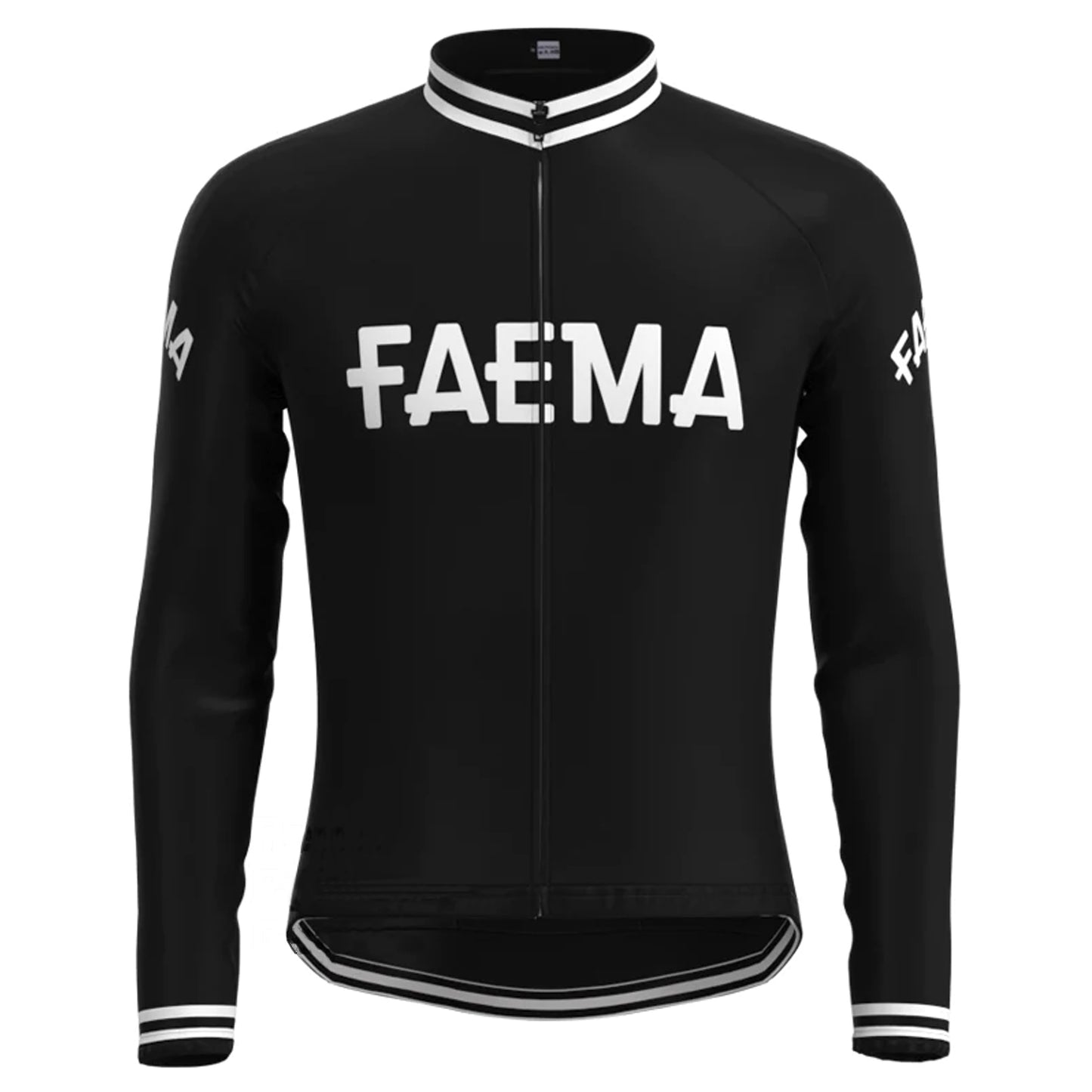 Faema Black Long Sleeve Cycling Jersey Matching Set