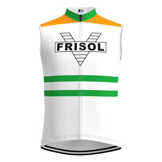 Frisol White Retro MTB Cycling Vest
