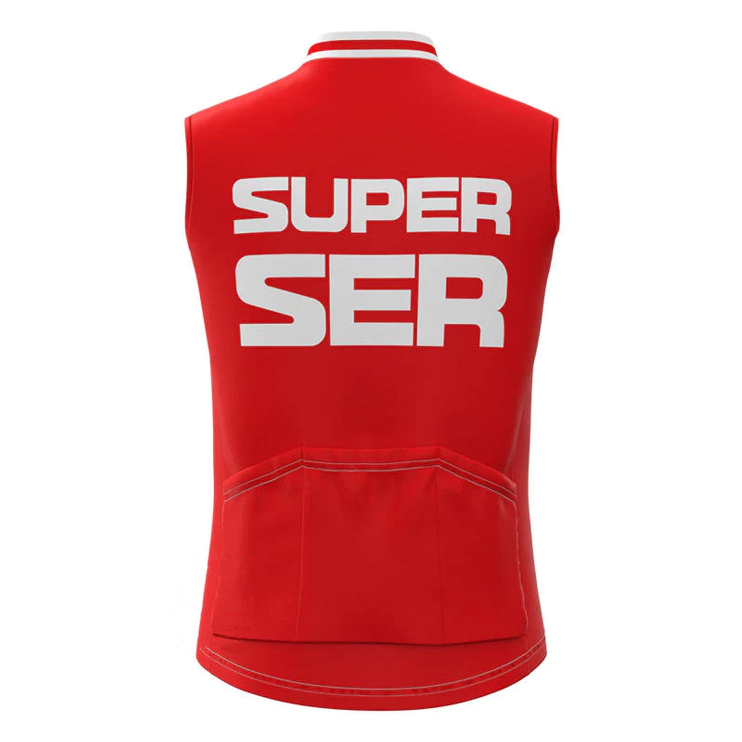 Super Ser Red Retro MTB Cycling Vest