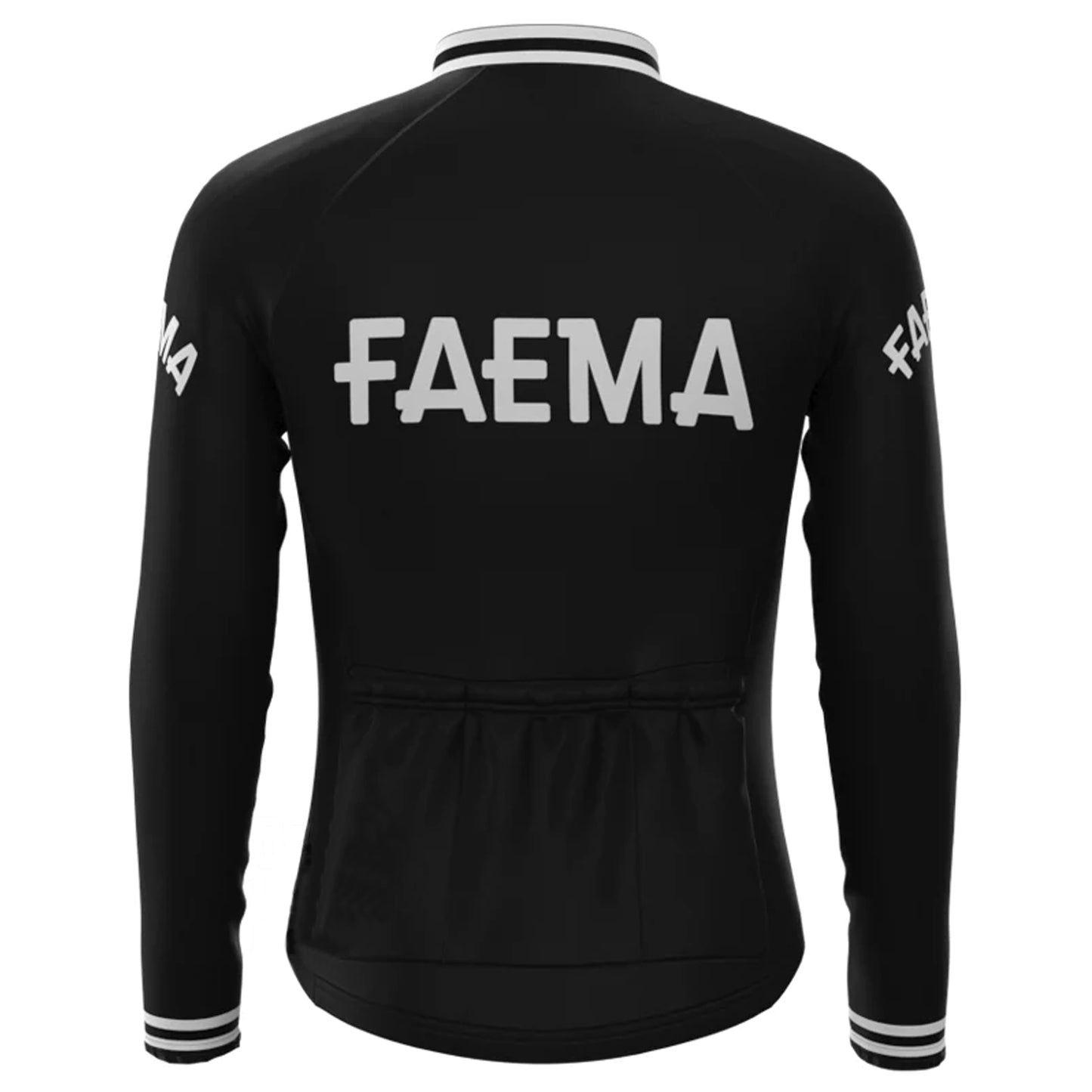 Faema Black Long Sleeve Cycling Jersey Matching Set