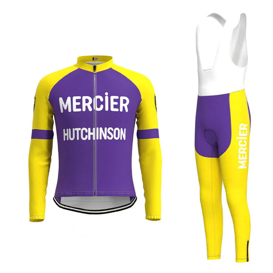 Mercier Hutchinson Purple Long Sleeve Cycling Jersey Matching Set