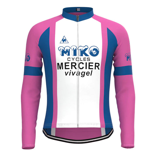 Miko Mercier Vivagel Purple Vintage Long Sleeve Cycling Jersey Top