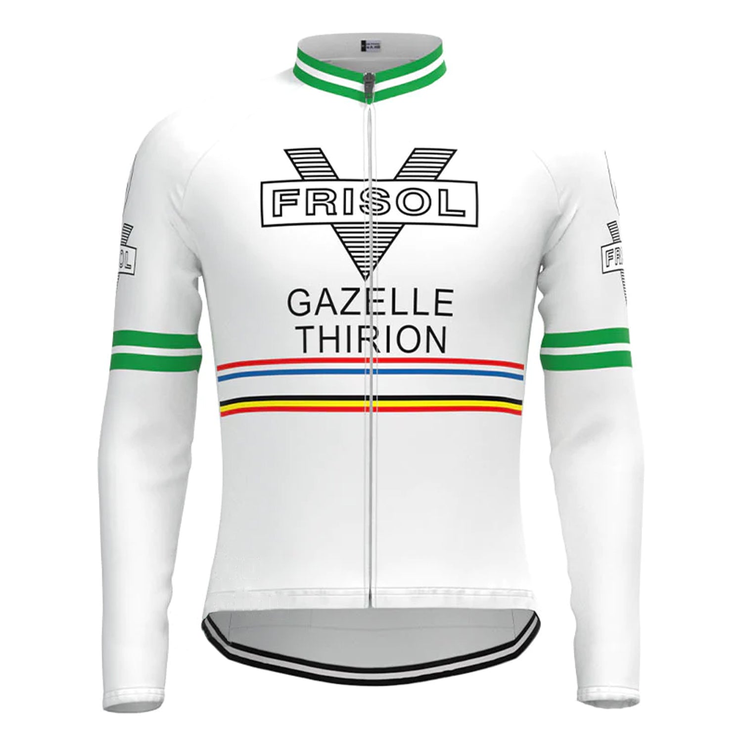 Frisol White Vintage Long Sleeve Cycling Jersey Top – Retrobiky