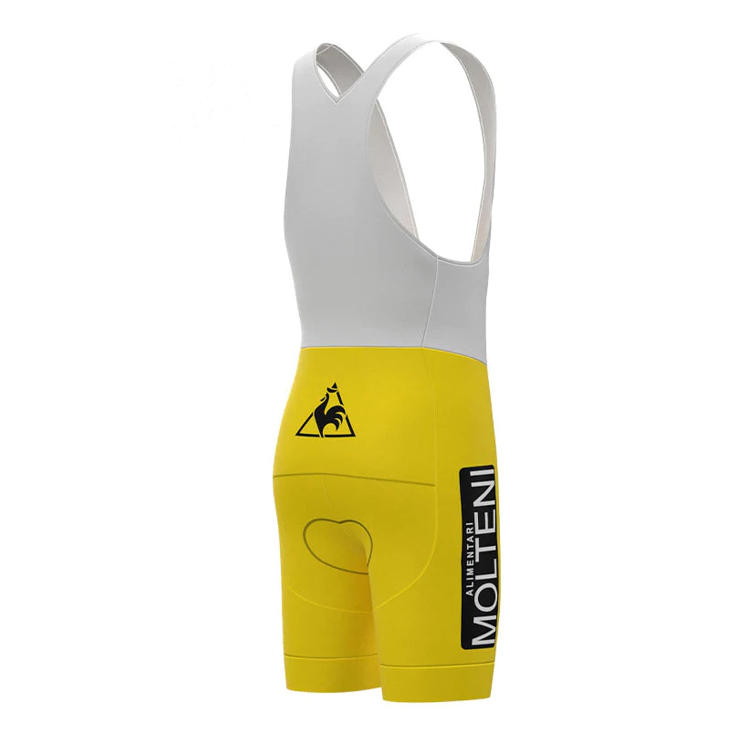 Molteni Yellow Vintage Cycling Bib Shorts