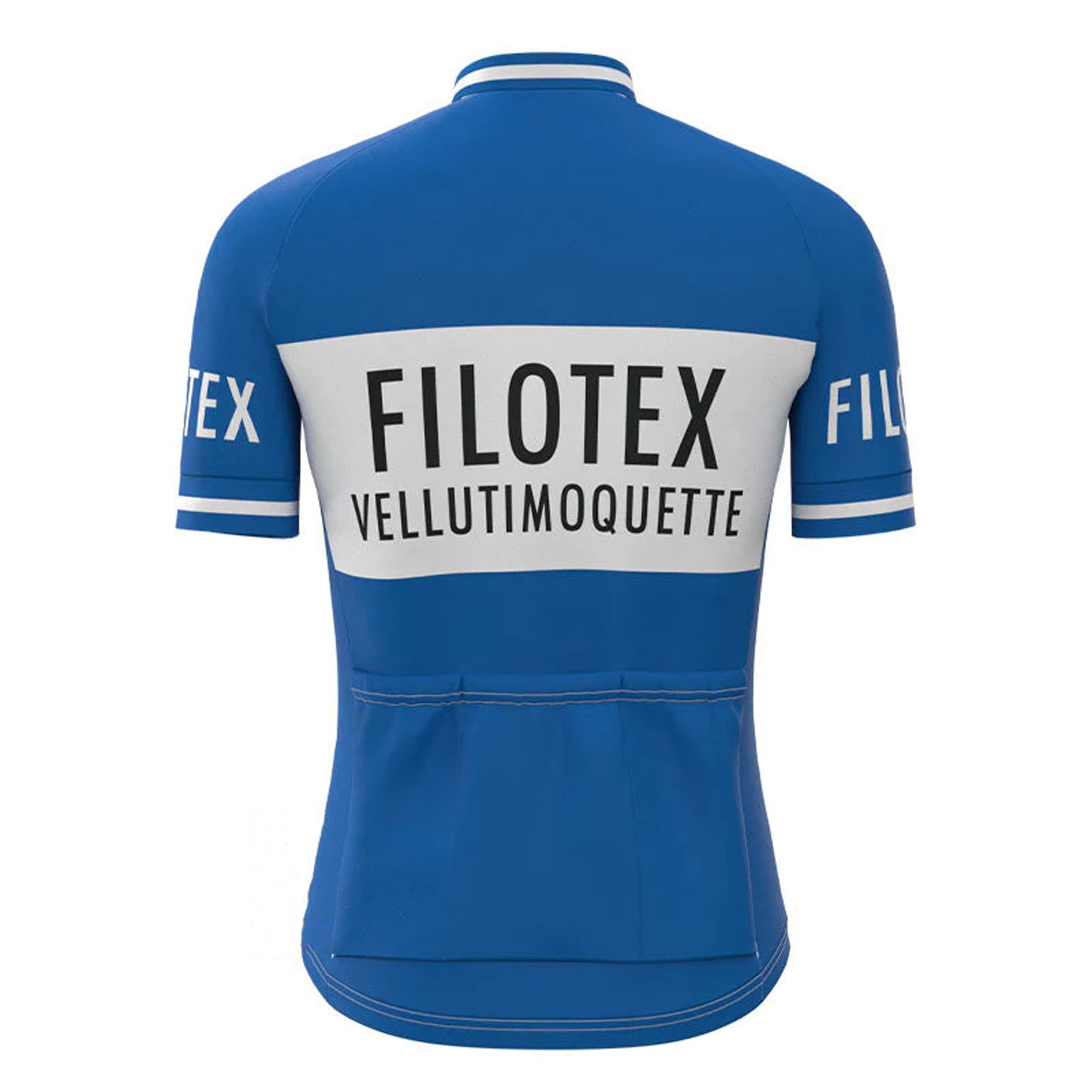 Filotex Blue Vintage Short Sleeve Cycling Jersey Top