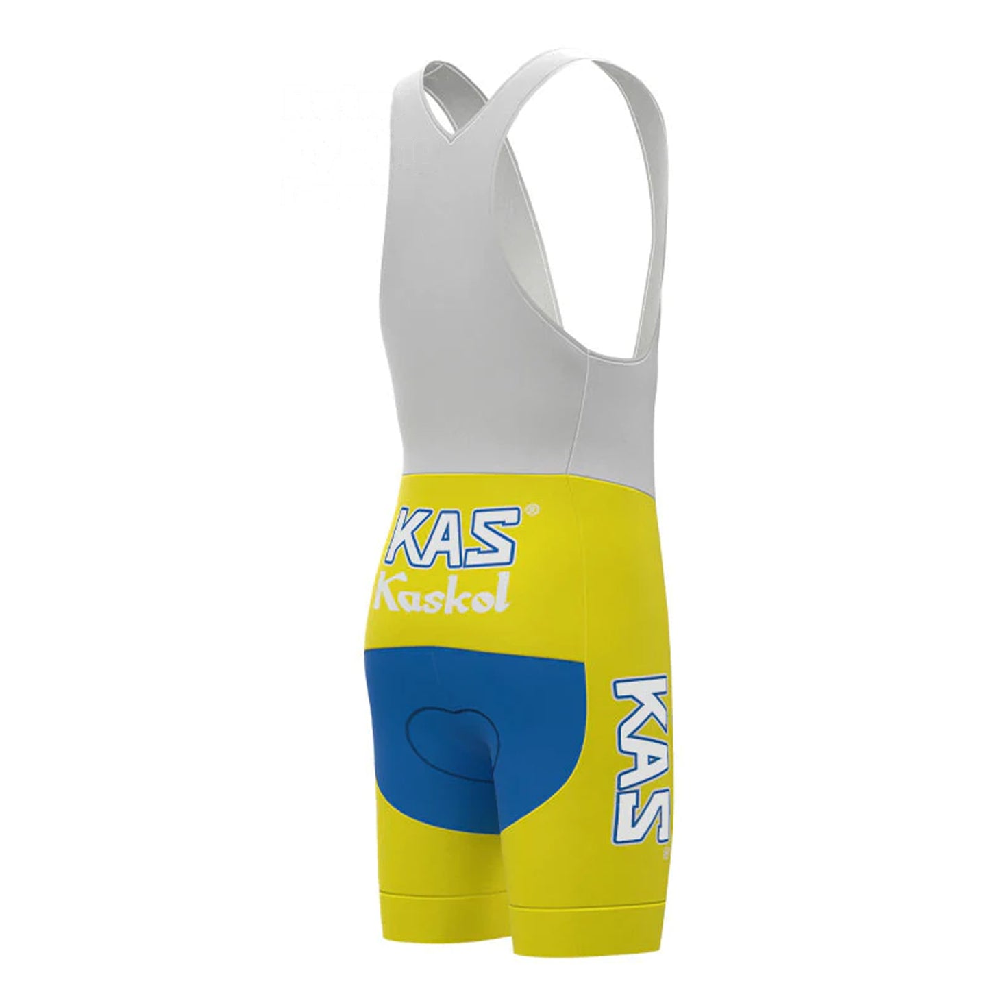 KAS Blue Yellow Vintage Cycling Bib Shorts