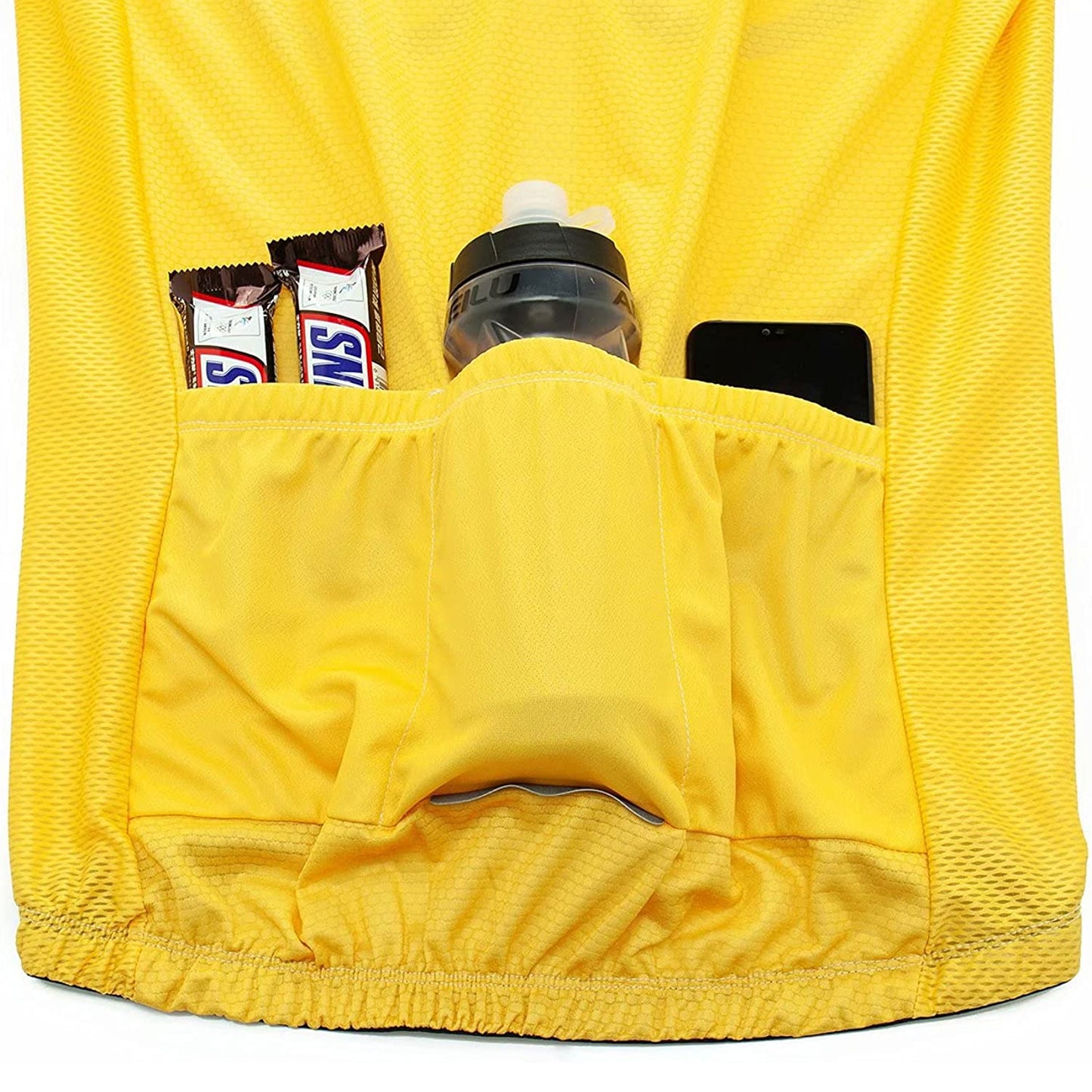 Yellow Short Sleeve Cycling Jersey