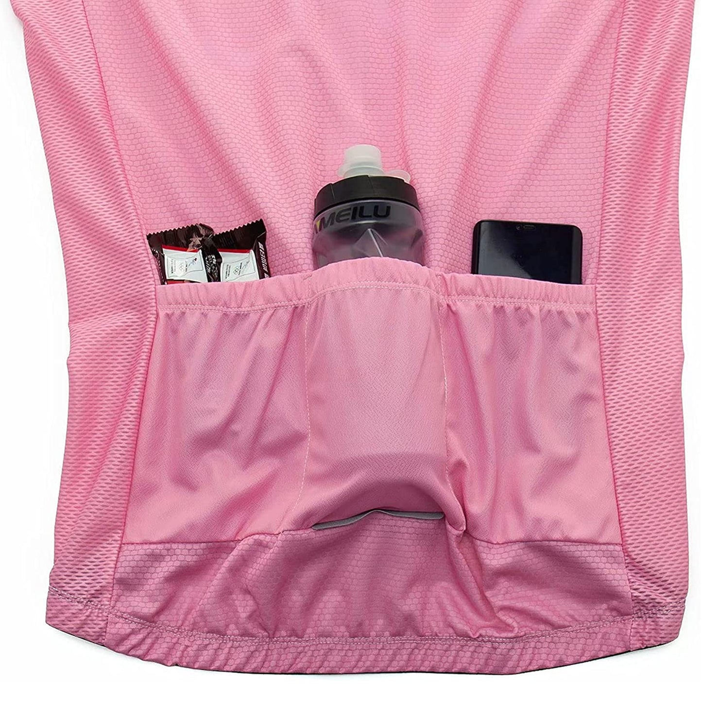 Pink Short Sleeve Cycling Jersey