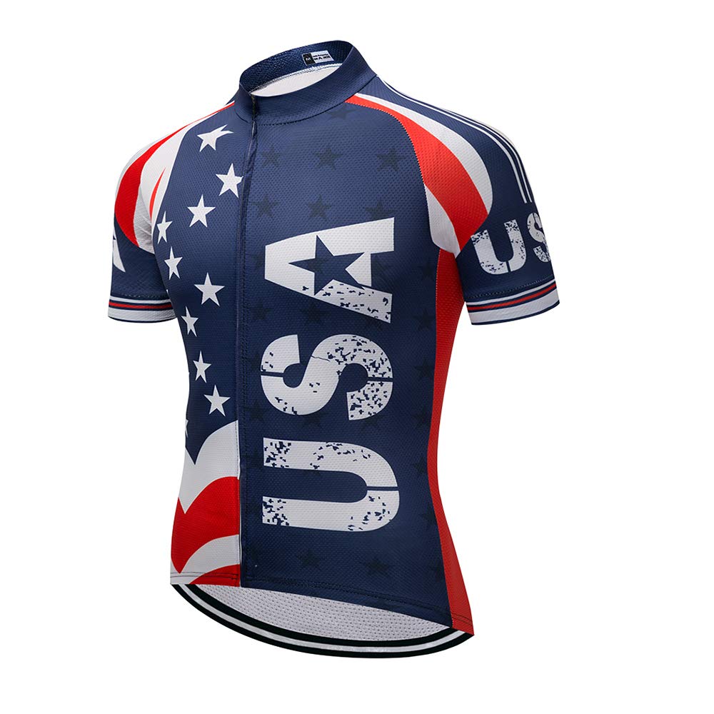 American Flag Short Sleeve Cycling Jersey