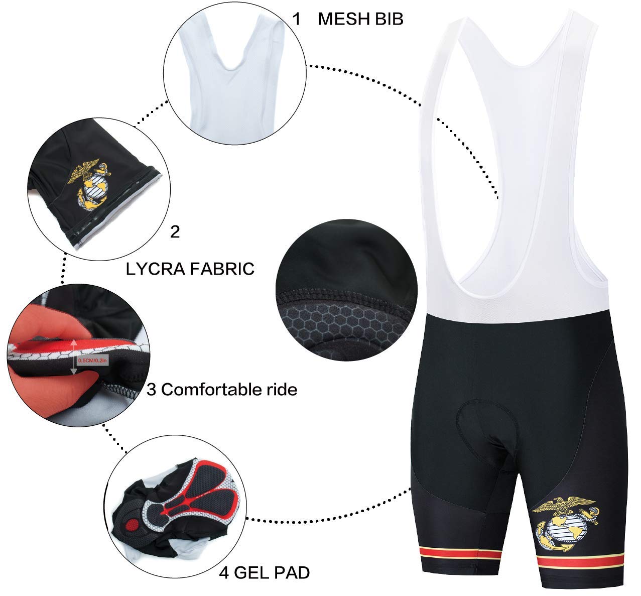U.S Marine Corps Eagle Cycling Jersey Matching Kits