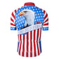 The USA Flag Eagle Funny MTB Short Sleeve Cycling Jersey Top