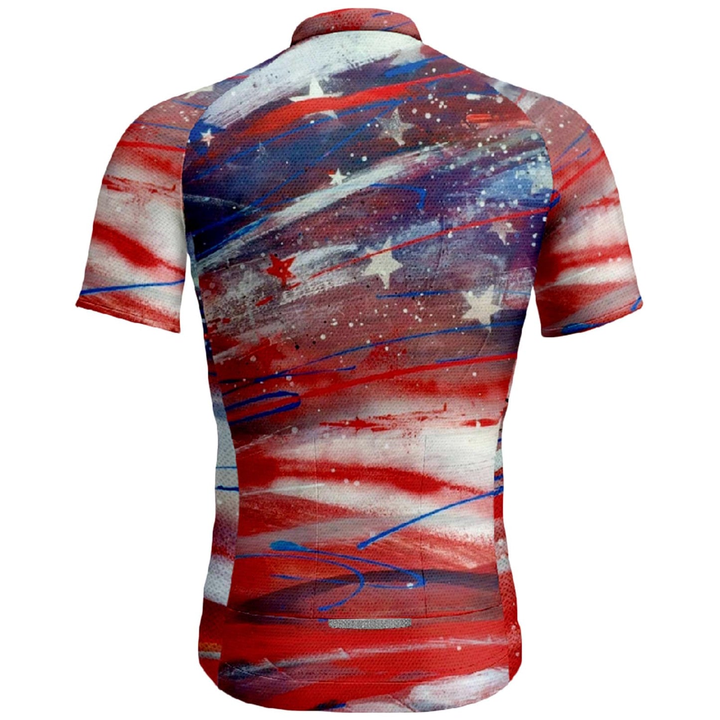 Vintage USA Flag Short Sleeve Cycling Jersey