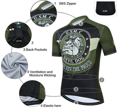 U.S Marine Corps Devil Dog Cycling Jersey Matching Kits