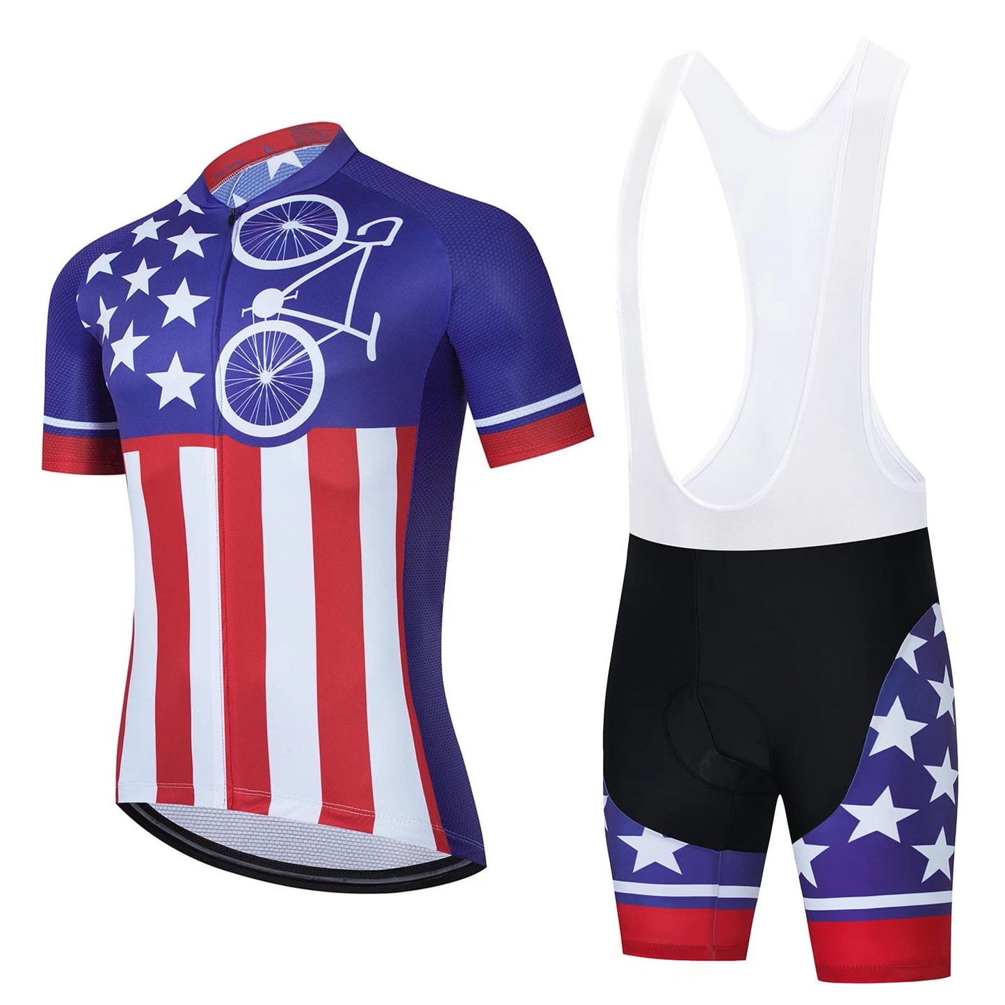 USA Flag Cycling Jersey Matching Kits