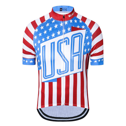 The USA Flag Eagle Short Sleeve Cycling Jersey