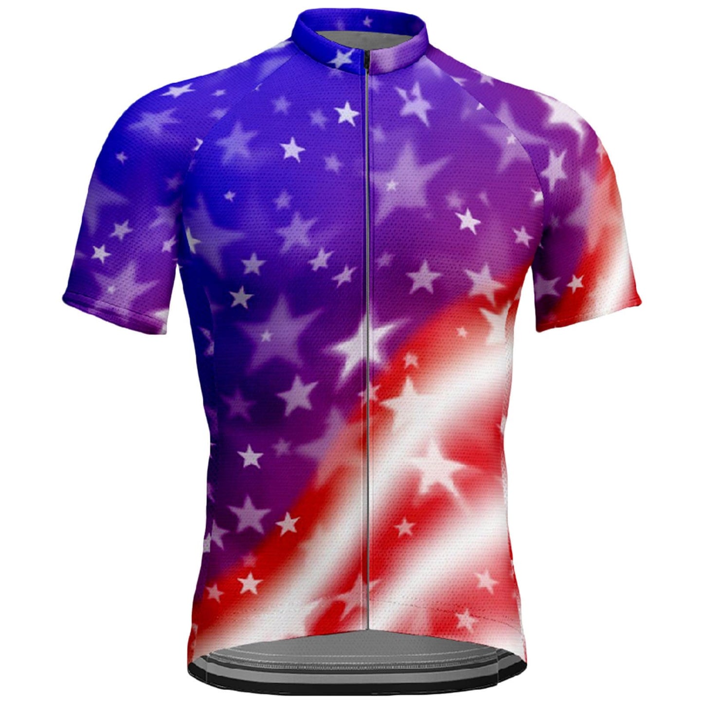 Nebular USA Flag Short Sleeve Cycling Jersey