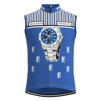 Macario Shimano Blue Retro MTB Cycling Vest