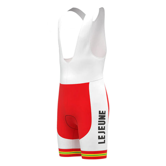 Lejeune BP Red Retro Cycling Bib Shorts