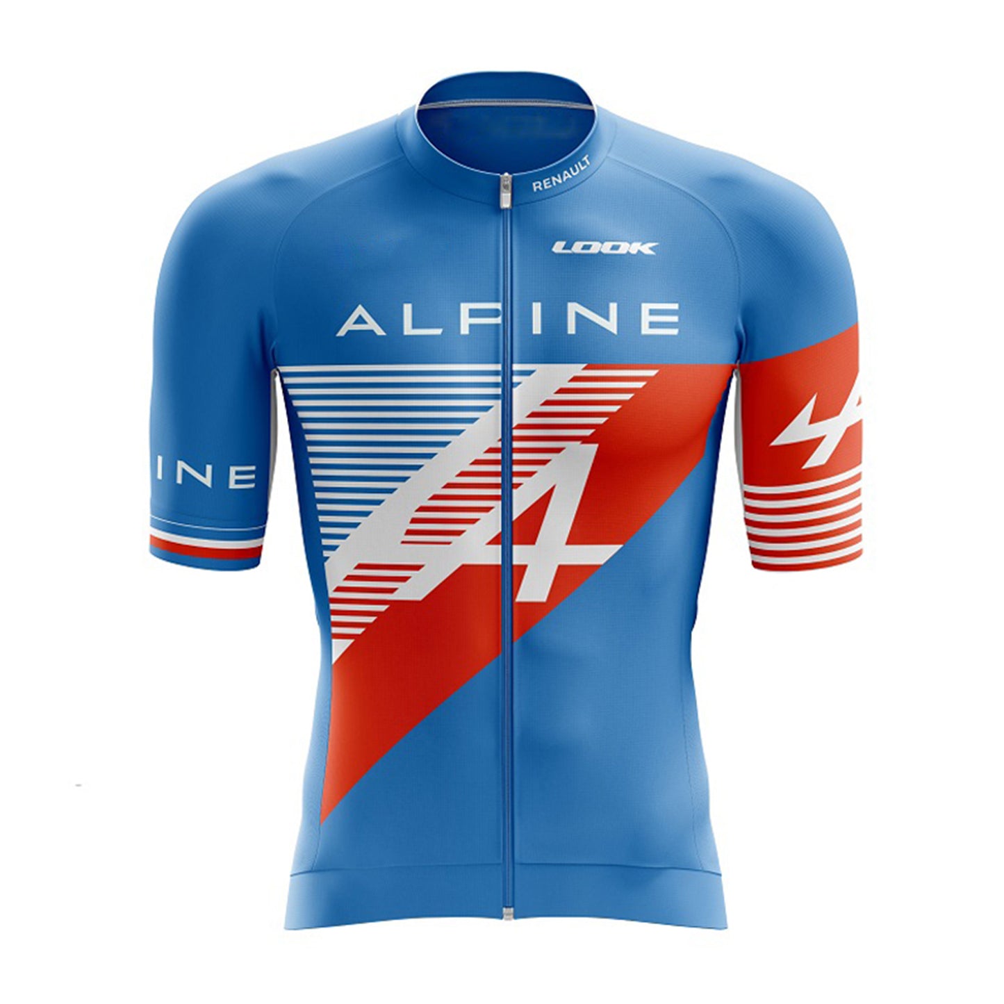 ALFINE Blue Funny MTB Short Sleeve Cycling Jersey Top