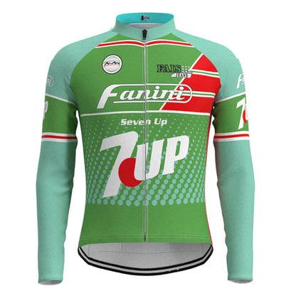 Fanini Seven Up Green Long Sleeve Cycling Jersey Matching Set