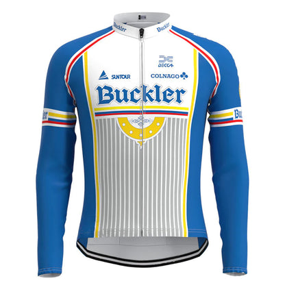 Buckler Blue Long Sleeve Cycling Jersey Matching Set