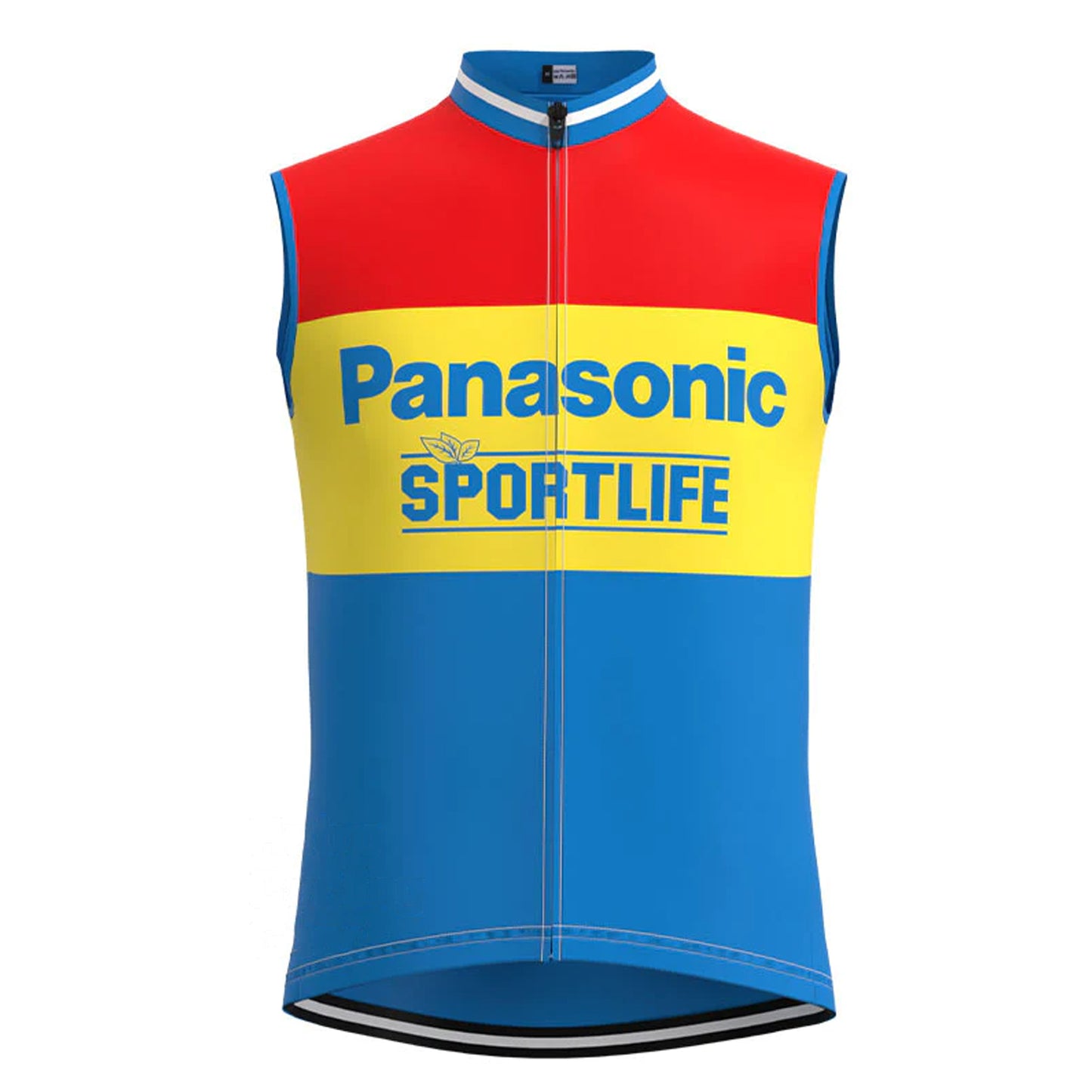 Panasonic Red Yellow Blue Retro MTB Cycling Vest
