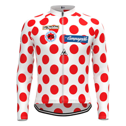 Le Parisien Red Vintage Long Sleeve Cycling Jersey Matching Set
