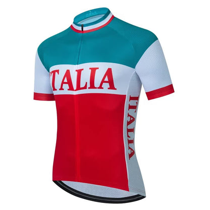 Italia Retro Funny MTB Short Sleeve Cycling Jersey Top
