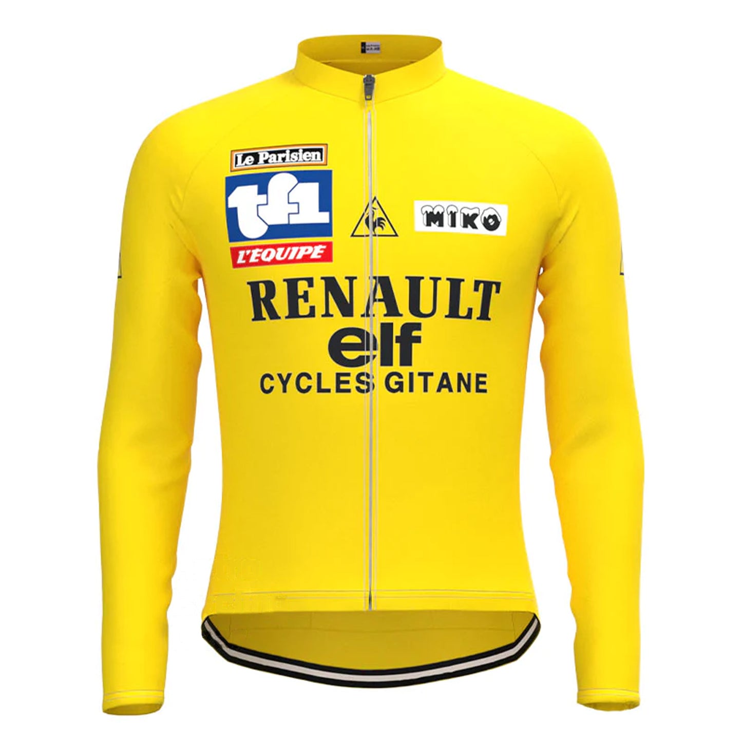 Renault Elf Yellow Long Sleeve Cycling Jersey Matching Set