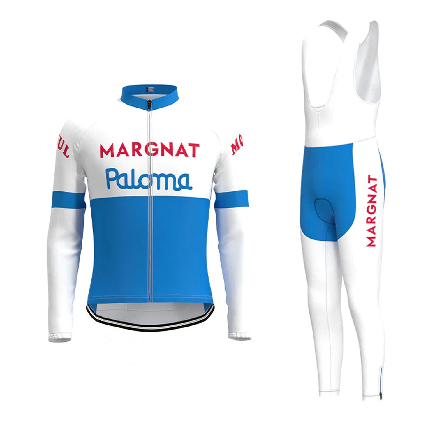 Margnat Blue Long Sleeve Cycling Jersey Matching Set