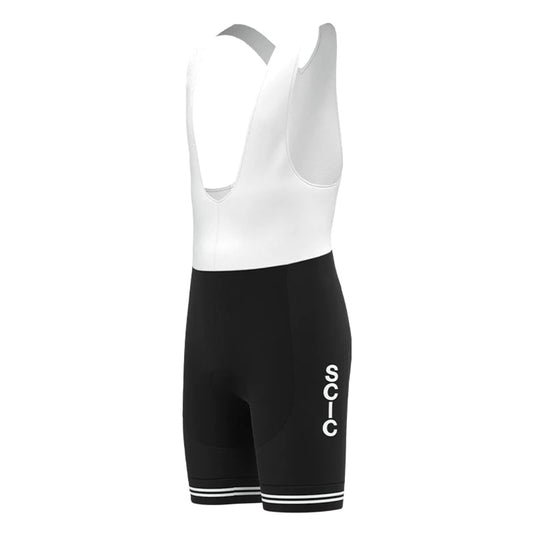 Scic FIAT Black White Retro Cycling Bib Shorts