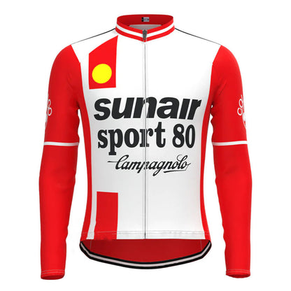 Sunair Sport 80 Red Long Sleeve Cycling Jersey Matching Set