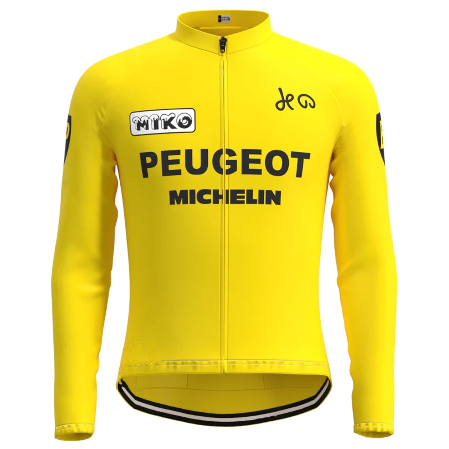 Peugeot Yellow Vintage Long Sleeve Cycling Jersey Matching Set