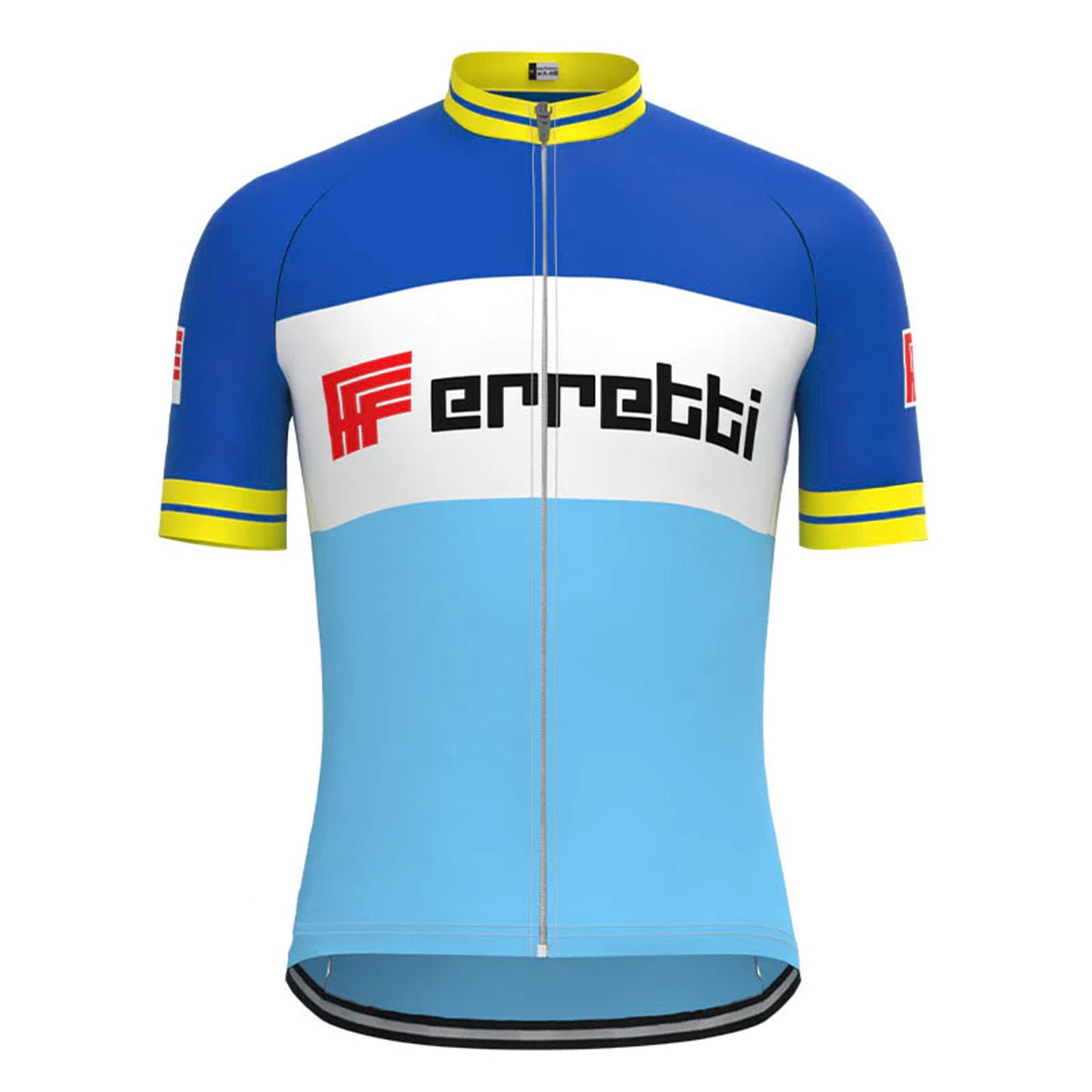 FErretti Blue Vintage Short Sleeve Cycling Jersey Matching Set