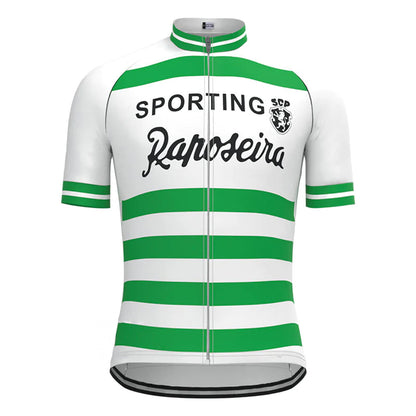 Sporting–Raposeira Green Short Sleeve Retro Cycling Jersey