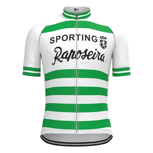 Sporting–Raposeira Green Short Sleeve Retro Cycling Jersey