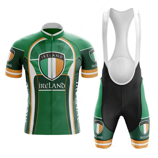 Ireland Green MTB Short Sleeve Cycling Jersey Matching Kits