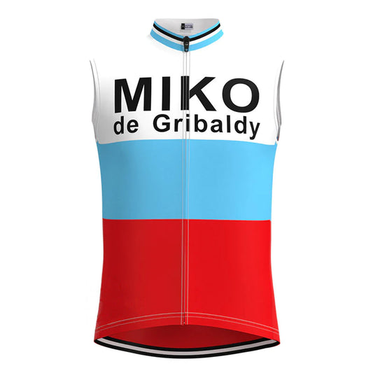 Miko–de Gribaldy Blue White Red Retro MTB Cycling Vest