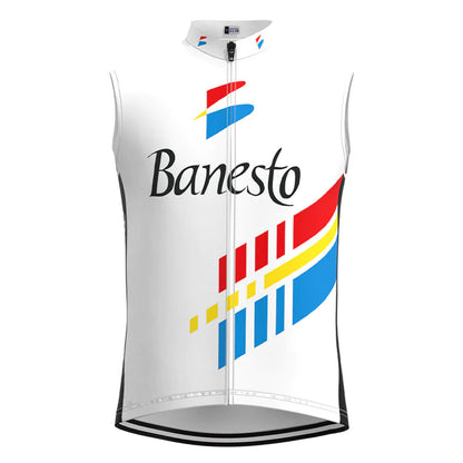 Banesto White Retro MTB Cycling Vest