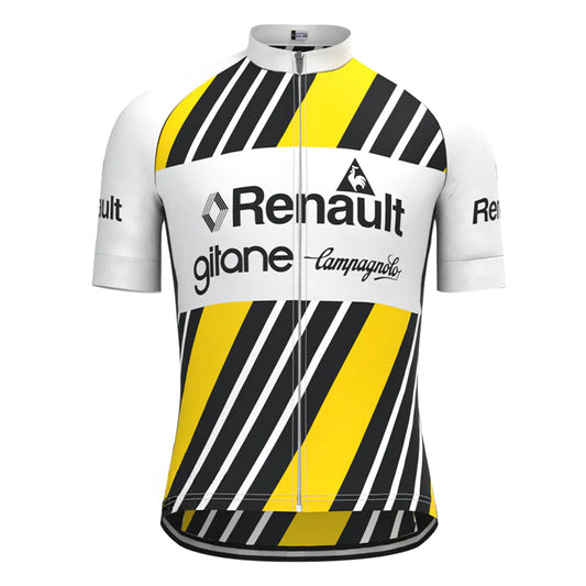 Renault Gitane Yellow Vintage Short Sleeve Cycling Jersey Top