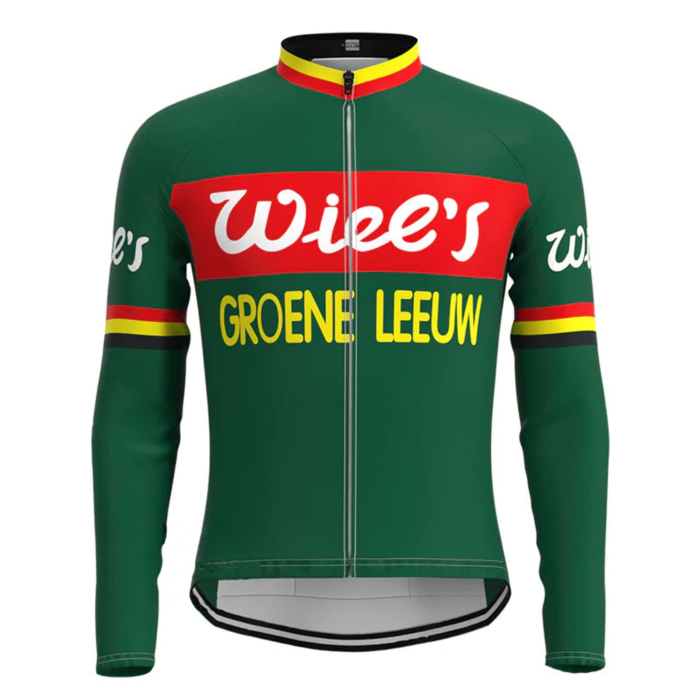 Wiee's Groene Leeuw Green Long Sleeve Cycling Jersey Matching Set