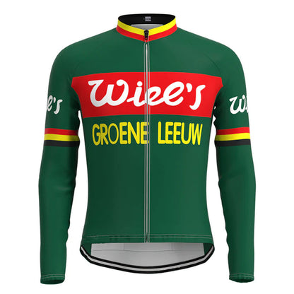 Wiee's Groene Leeuw Green Long Sleeve Cycling Jersey Matching Set