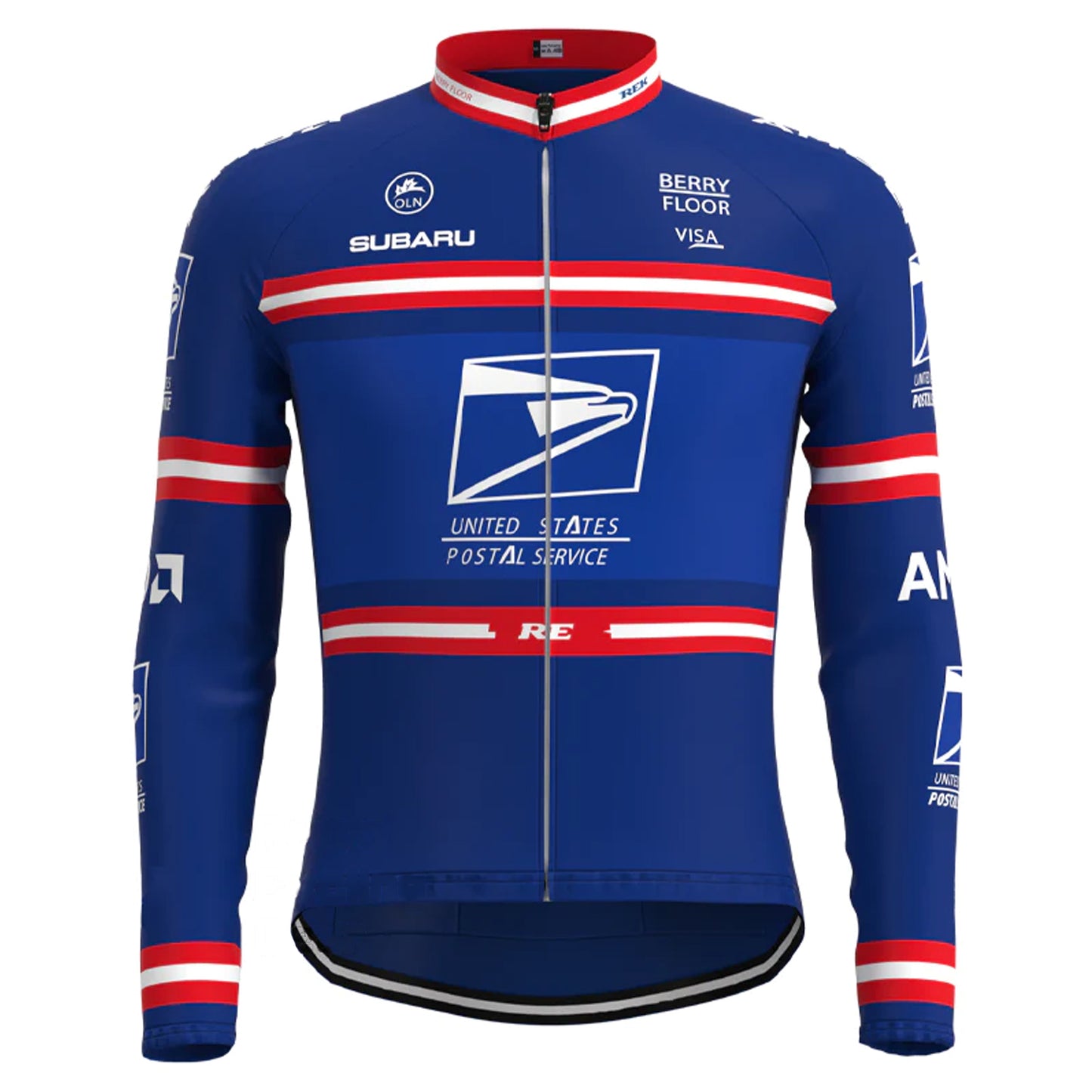 BISSELL Blue Vintage Long Sleeve Cycling Jersey Matching Set