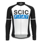 SCIC FIAT Black White Long Sleeve Cycling Jersey Matching Kit