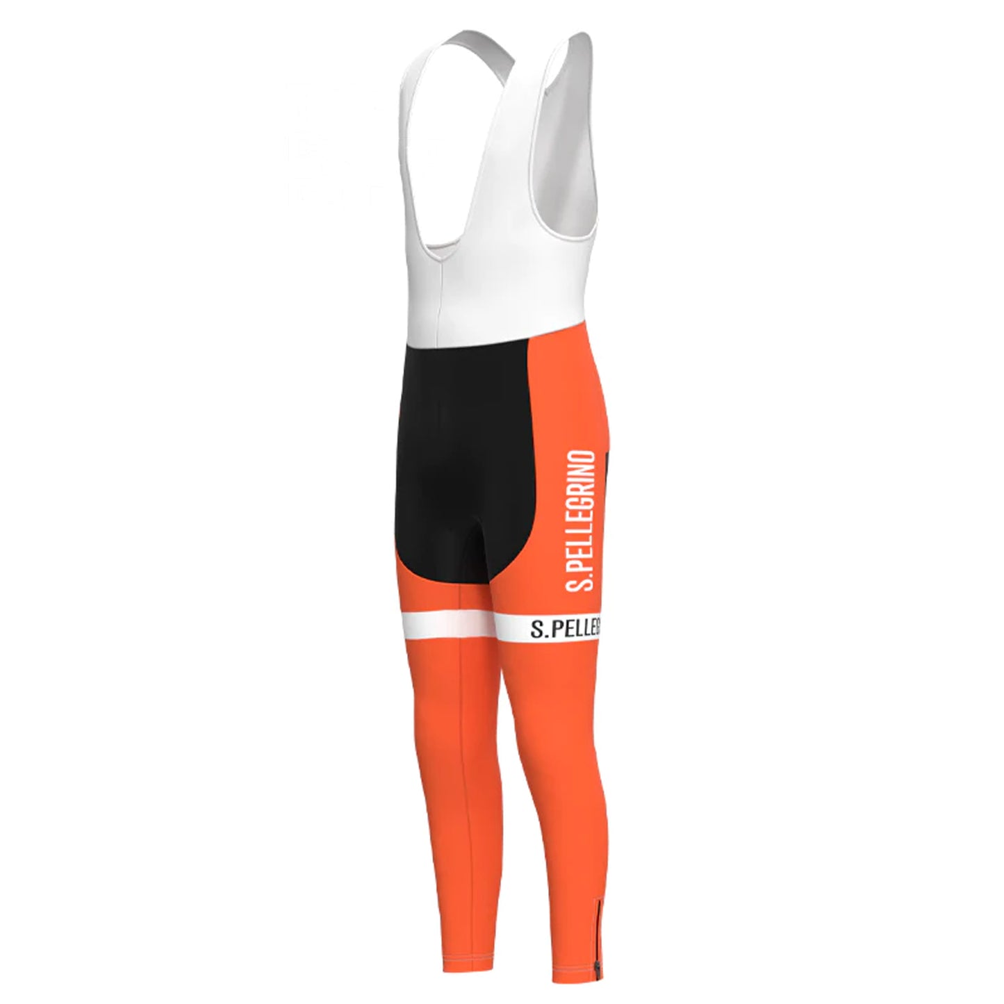San Pellegrino Orange Long Sleeve Cycling Jersey Matching Set