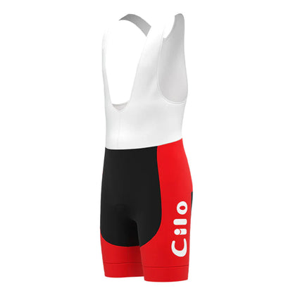 Cilo–Aufina Gray Red Vintage Short Sleeve Cycling Jersey Matching Set