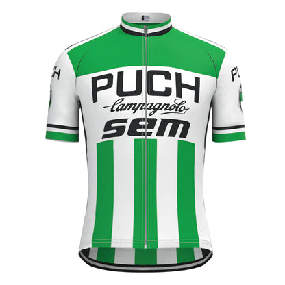 Puch Sem Campagnolo Green Short Sleeve Vintage Cycling Jersey Top