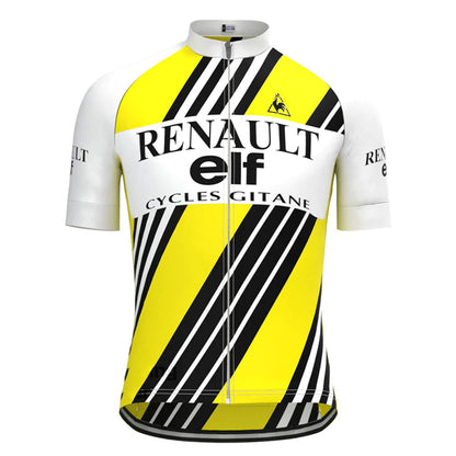 Renault ELF Yellow Vintage Short Sleeve Cycling Jersey Matching Set