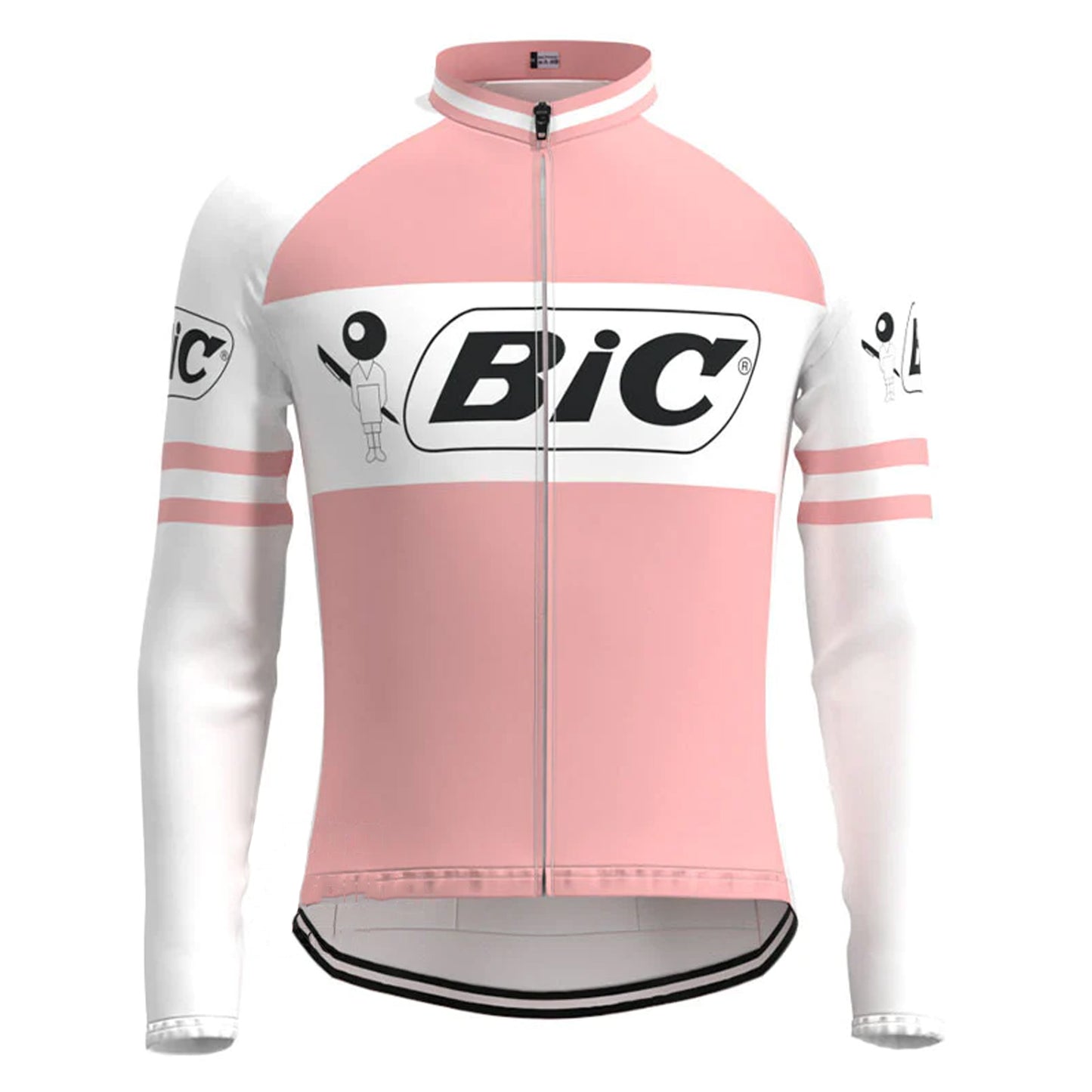 BIC Pink Long Sleeve Cycling Jersey Matching Set
