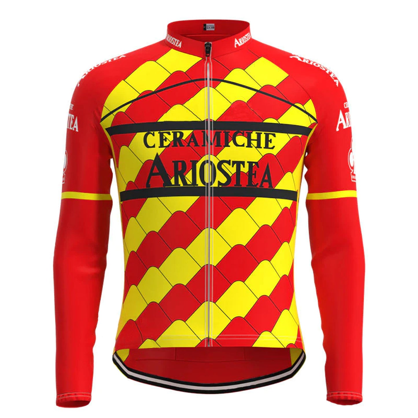 Ariostea Red Long Sleeve Cycling Jersey Matching Set